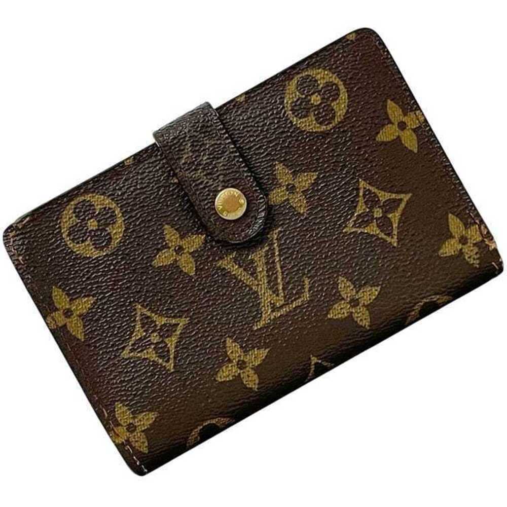 Louis Vuitton Bifold Clasp Wallet Coin Purse Viennois Monogram Canvas Brown